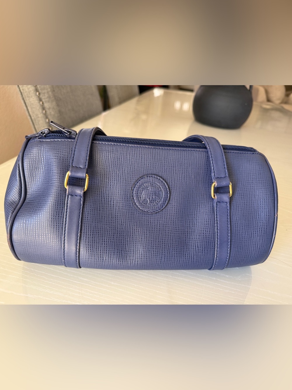 Hunting World Navy Barrel Bag / Boston Bag